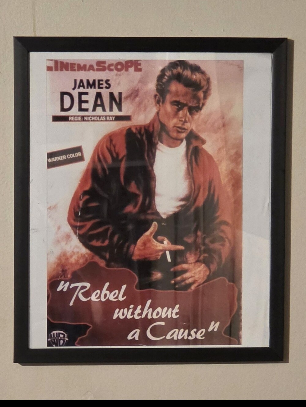 Vintage James Dean "Rebel Without a Cause" Framed Movie Poster 8x10